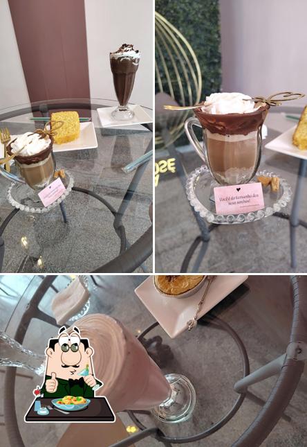 Mousse de chocolate em Casa rosé confeitaria e cafeteria