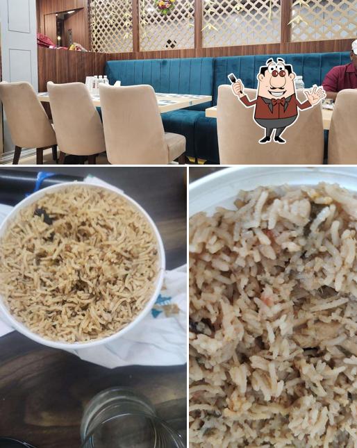 Among various things one can find food and interior at Amaravathi Palace