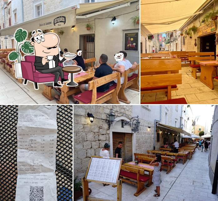 Gli interni di Pivnica Sime