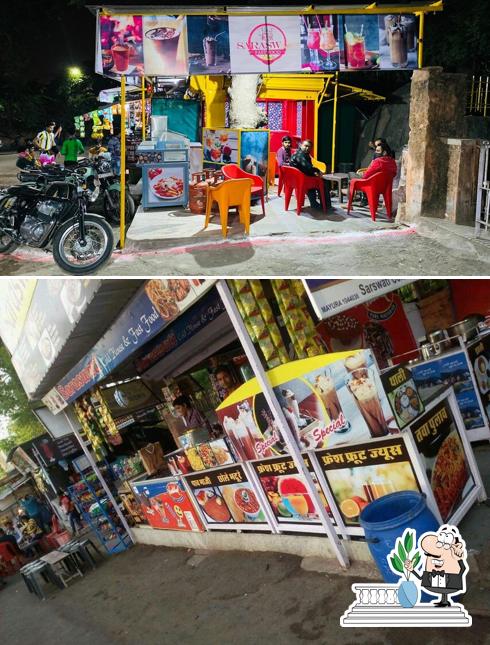Enjoy the view outside Saraswati Fast Food