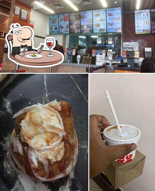 The photo of Burger King’s food and interior