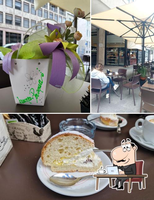 La interni e cibo del ristorante