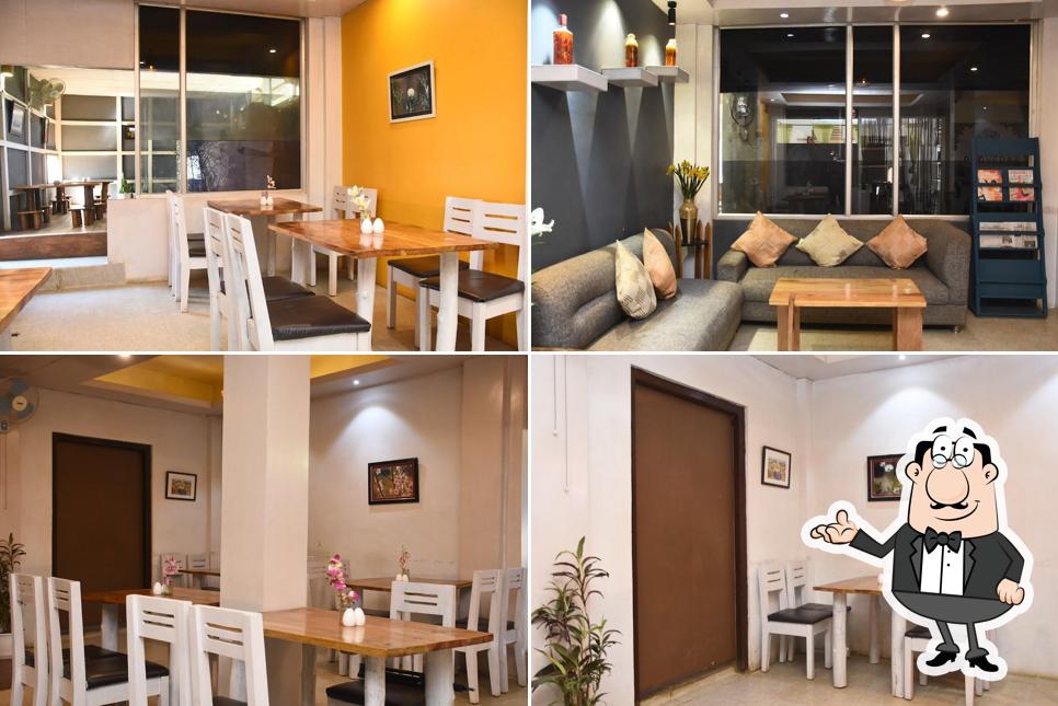 Take a seat at one of the tables at The Garden Kitchen