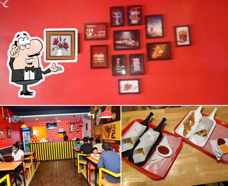 The interior of Crispy's CFC fried chicken&cafe Payakaraopeta