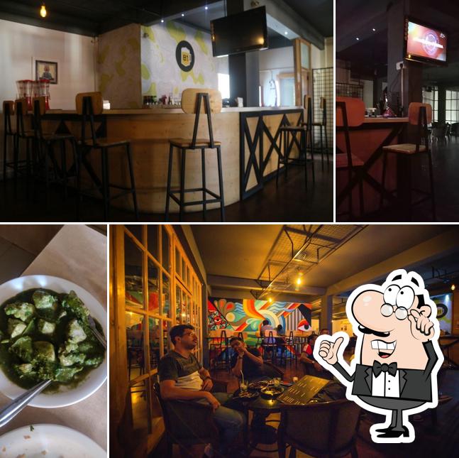 Take a seat at one of the tables at B1 Pub
