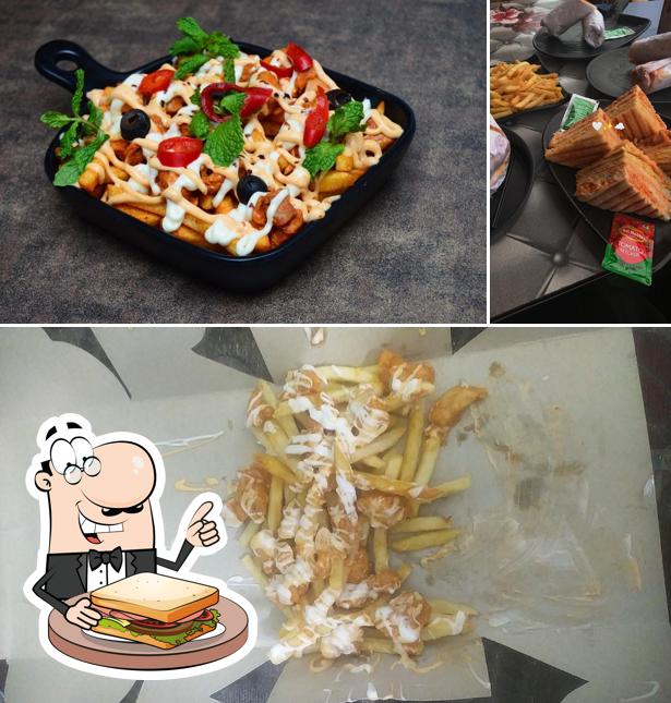 Grilled cheese sandwich at Saudi cafe