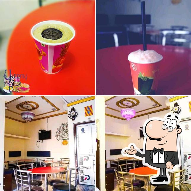 The restaurant's interior and drink
