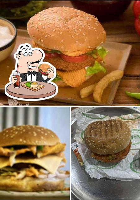 Get a burger at Fun Bytes