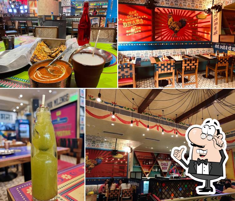 The interior of Dhaba Estd. 1986, Aerocity The interior of Dhaba Estd. 1986, Aerocity