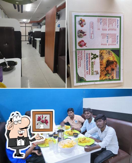 The interior of Abhiruchi Restaurant