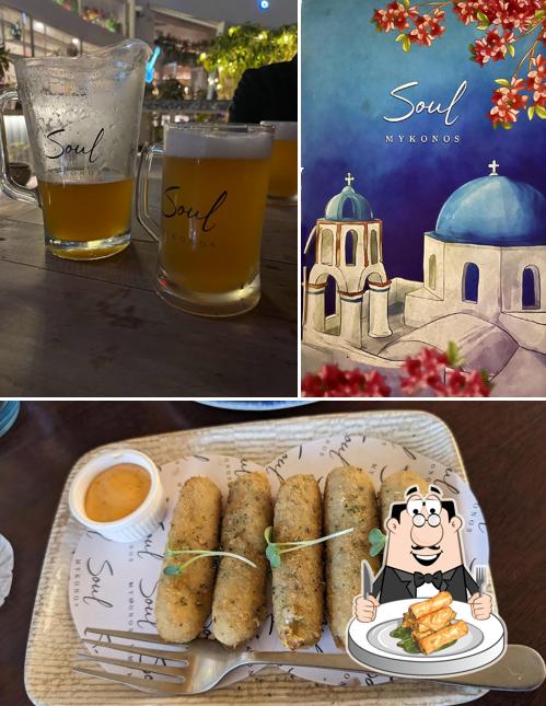 Spring rolls at Soul Mykonos Terrace Bar and Restaurant