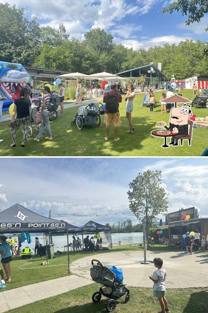Puoi goderti l'aria fresca dal dehors di Strandbad Lounge