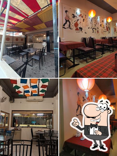 The interior of Chinu's Chinese Restaurant - Kolhapur