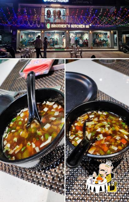 Take a look at the picture showing food and exterior at Brother's Kitchen