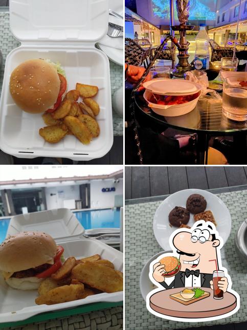 Try out a burger at Aqua