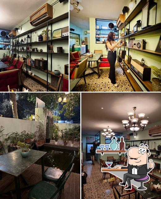 Take a seat at one of the tables at The Courtyard Diner