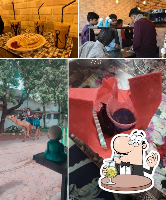 Among various things one can find drink and food at The Tea Story Cafe
