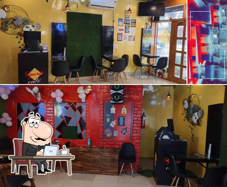 The interior of Square 1 Cafe