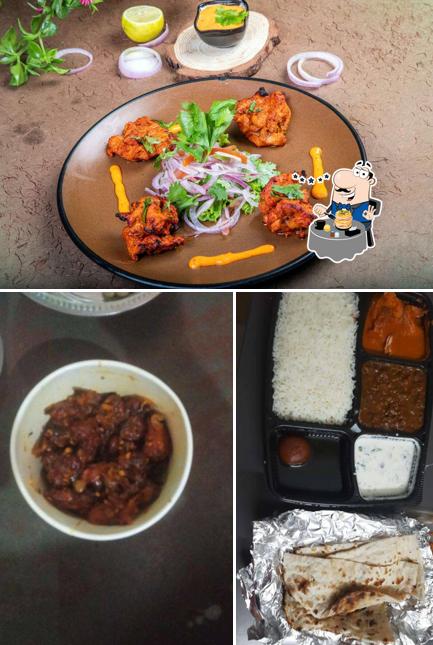 This is the image depicting food and interior at Dhaba Downtown
