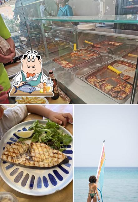 Salmone grigliato al Agua Beach