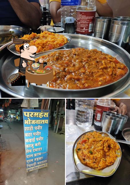 Take a look at the image showing food and exterior at Paramhans Bhojnalay