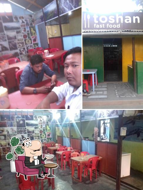 The interior of Toshan Fast Food