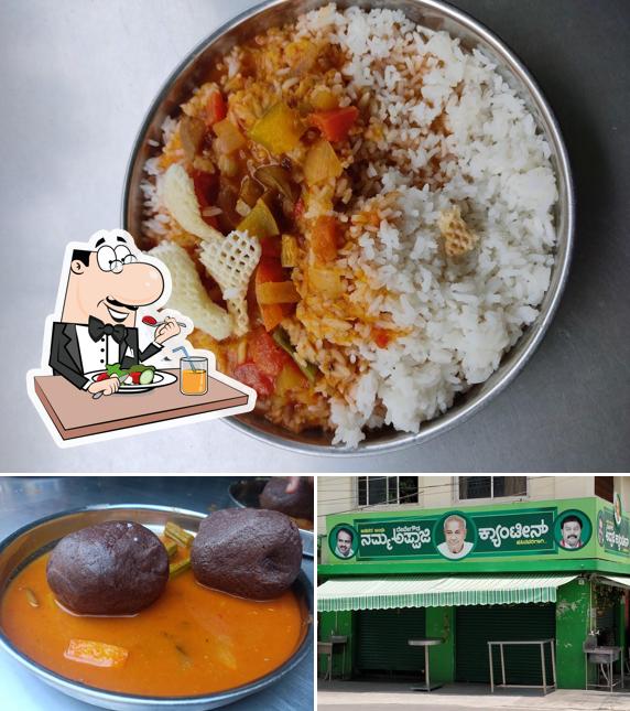 This is the photo displaying food and interior at Namma Appaji Canteen