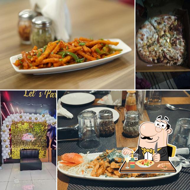 Food at Pizza monk cafe & party hall