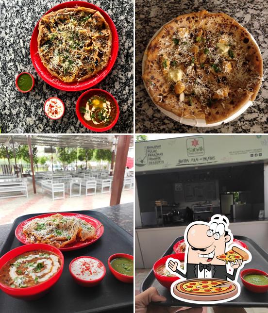 Try out pizza at Satvik - Bhajipav, Pulav & Parathas