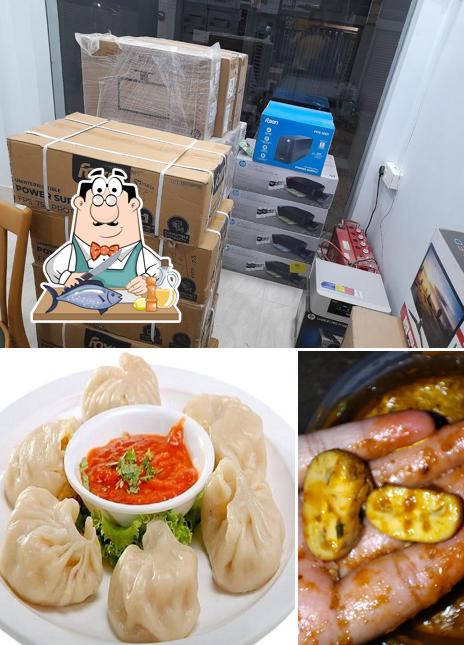 Grilled salmon at Kathi Junction