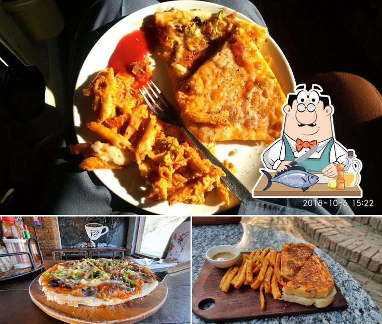 Grilled salmon at iHeart Cafe