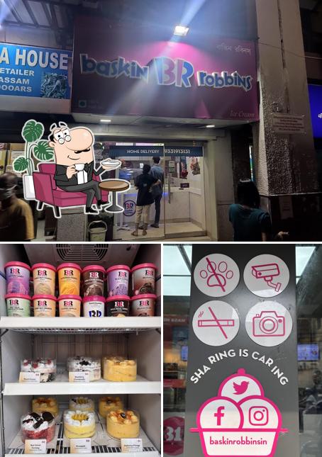 The interior of Baskin Robbins