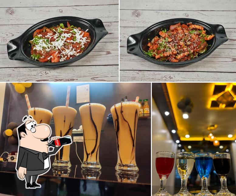 This is the picture displaying drink and food at Heaven Hues