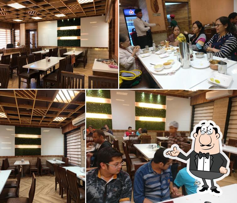 The interior of New Shree Ram Dairy Restaurant