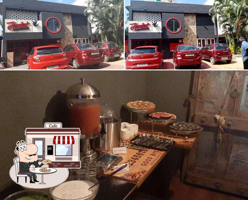 Among different things one can find exterior and food at Haunted
