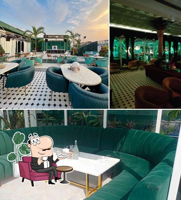 The interior of Skyhouse Cocktail Garden