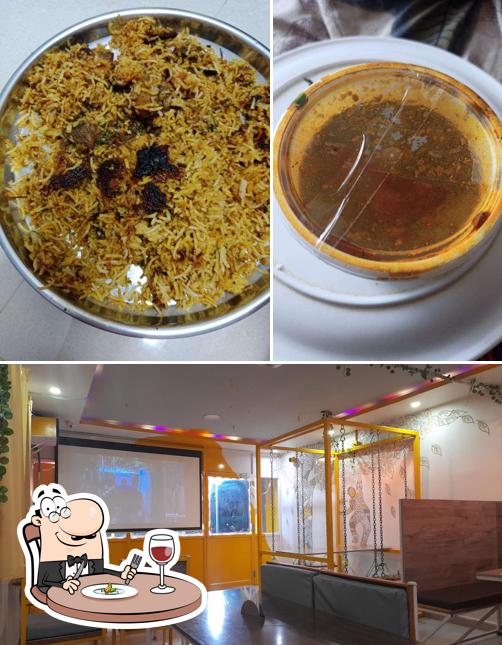 This is the picture displaying food and interior at Moms Kitchen