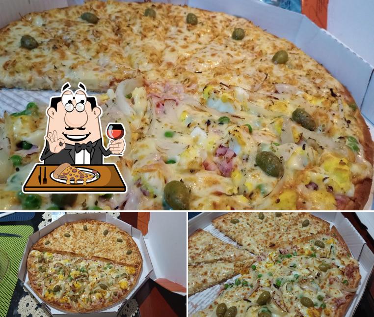 Escolha diferentes variedades de pizza