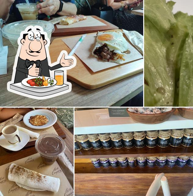 Sanduíche de carne de porco desfiada em Empório da Tapioca - Barbosa de Freitas