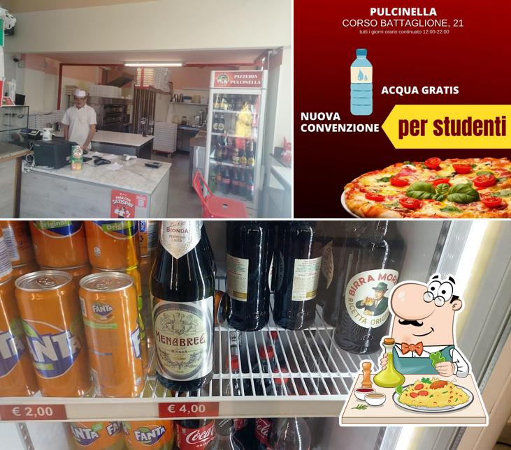 Questa è la foto che mostra la cibo e interni di Nuova Pizzeria Pulcinella