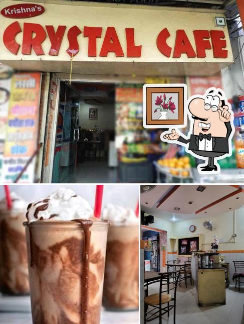 Take a seat at one of the tables at CRYSTAL CAFE