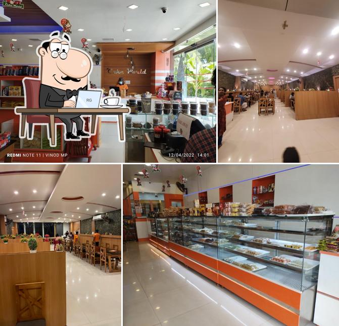 The interior of De Cake World Kattanam