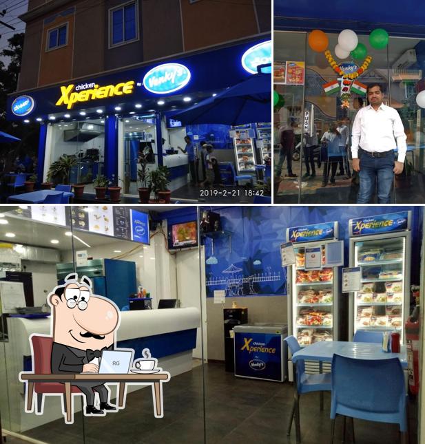 The interior of Venkys Chicken xperience Davangere