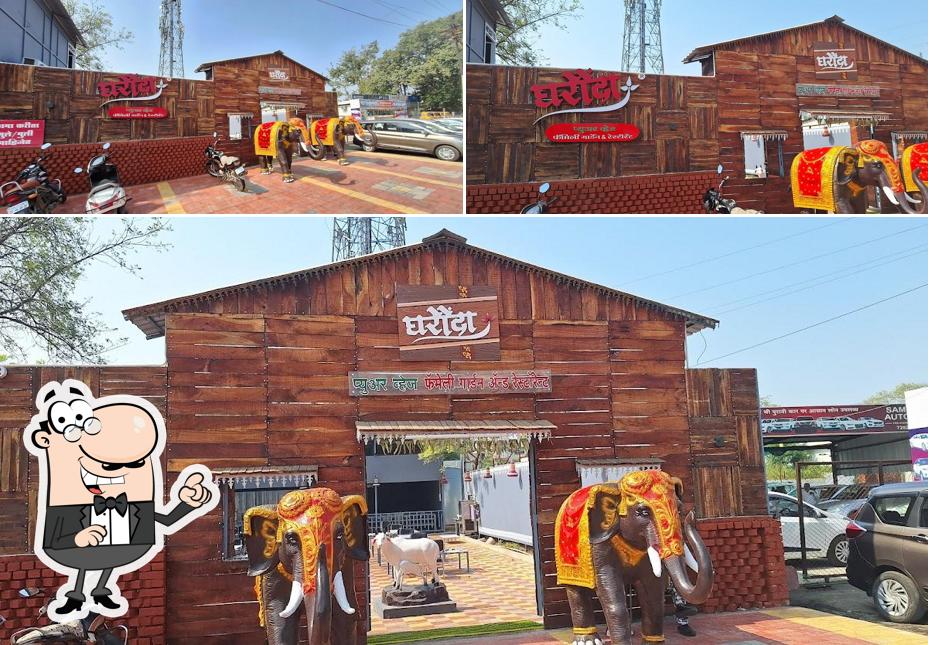 The exterior of Gharonda Pure Veg