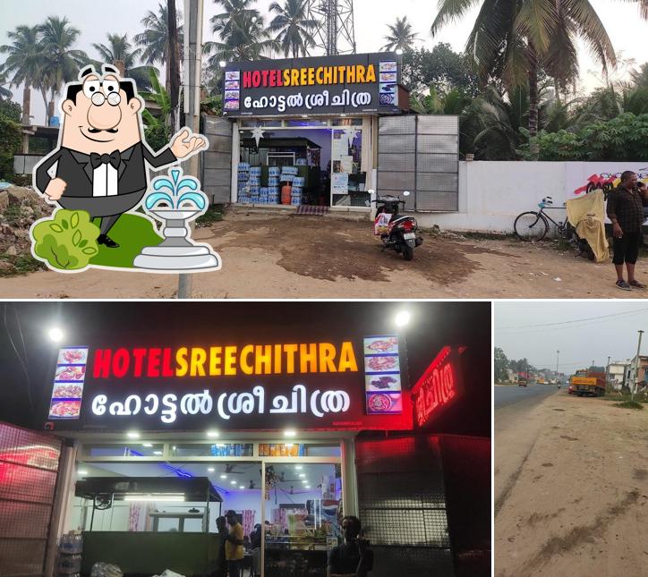 The exterior of Hotel SREECHITHRA
