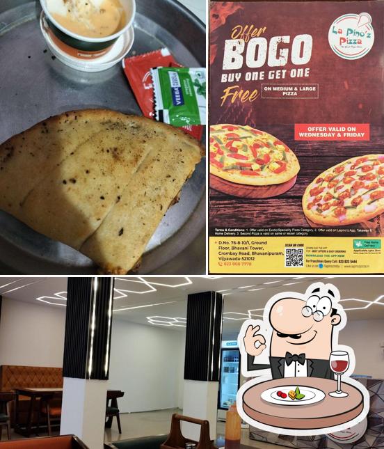 La Pino'z Pizza Vijayawada Bhavanipuram is distinguished by food and interior