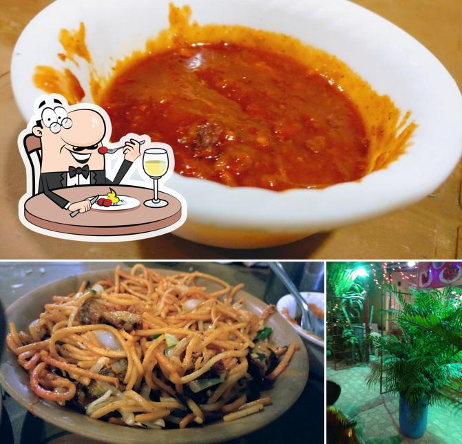 The picture of food and exterior at Hotel Royal Garden