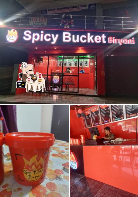This is the image displaying food and interior at SPICY BUCKET BIRYANI