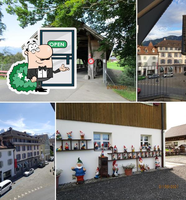 Goditi la vista dall'area esterna di Metzgern