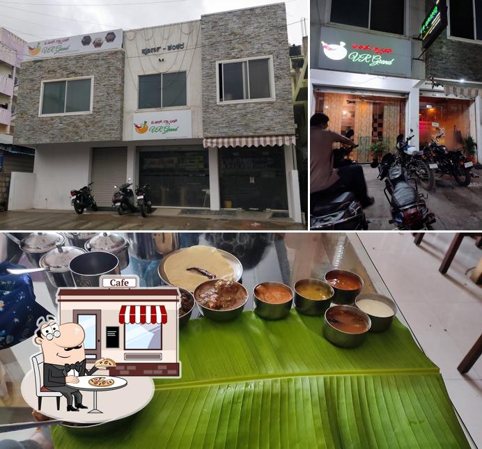 The picture of VR Grand Andhra Restaurant’s exterior and food